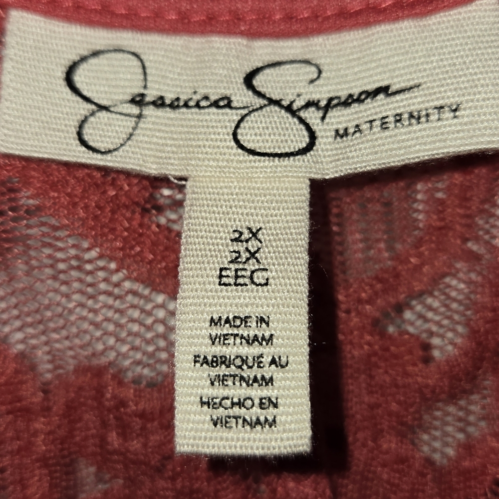 Jessica Simpson Women's 2X Lace Maternity Dress - Picture 5 of 10